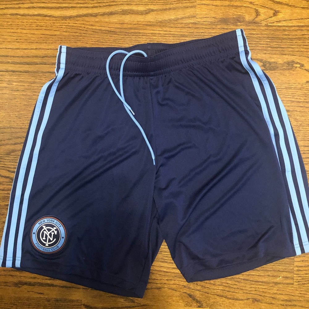 New York City football club men’s Adidas shorts